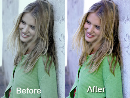 Professional photo retouching